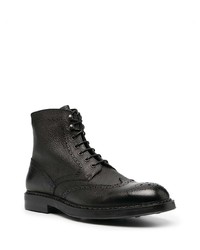 Черные кожаные ботинки броги от Doucal's