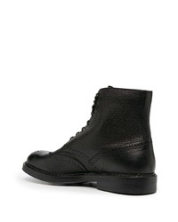 Черные кожаные ботинки броги от Doucal's
