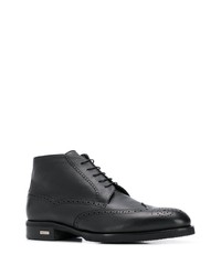 Черные кожаные ботинки броги от Baldinini
