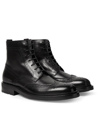 Черные кожаные ботинки броги от Saint Laurent