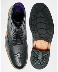 Черные кожаные ботинки броги от Ted Baker