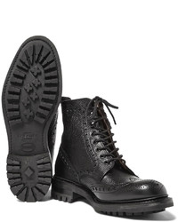 Черные кожаные ботинки броги от Cheaney