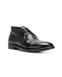 Черные кожаные ботинки дезерты от Alberto Fasciani