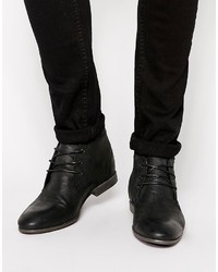Черные кожаные ботинки дезерты от Asos