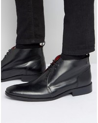 Черные кожаные ботинки дезерты от Base London
