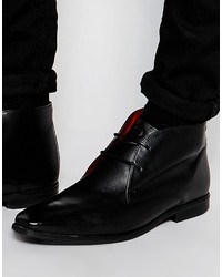 Черные кожаные ботинки дезерты от Base London