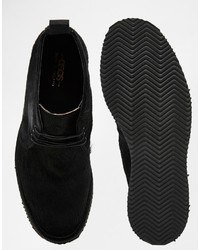 Черные кожаные ботинки дезерты от Asos