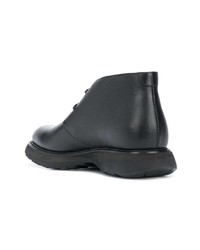 Черные кожаные ботинки дезерты от Salvatore Ferragamo