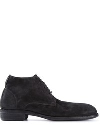 Черные кожаные ботинки дезерты от Guidi