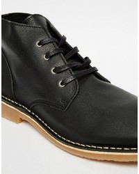 Черные кожаные ботинки дезерты от Jack and Jones