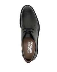Черные кожаные ботинки дезерты от Salvatore Ferragamo