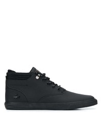 Черные кожаные ботинки дезерты от Lacoste