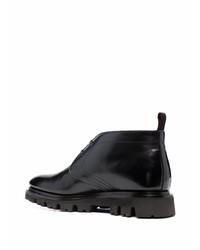 Черные кожаные ботинки дезерты от Santoni