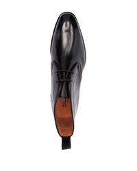 Черные кожаные ботинки дезерты от Santoni