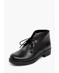Женские черные кожаные ботинки дезерты от Pierre Cardin