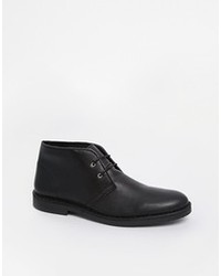 Черные кожаные ботинки дезерты от Selected