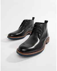 Черные кожаные ботинки дезерты от Silver Street