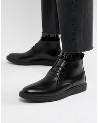 Черные кожаные ботинки дезерты от Zign
