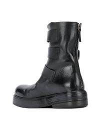 Женские черные кожаные ботинки на шнуровке от Marsèll