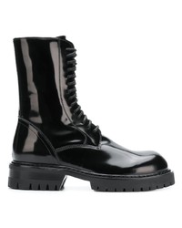 Женские черные кожаные ботинки на шнуровке от Ann Demeulemeester