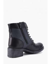 Женские черные кожаные ботинки на шнуровке от Airbox
