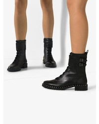 Женские черные кожаные ботинки на шнуровке от Sophia Webster