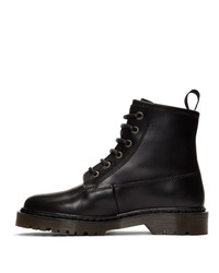 Женские черные кожаные ботинки на шнуровке от A.P.C.
