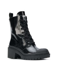 Женские черные кожаные ботинки на шнуровке от Marc Jacobs