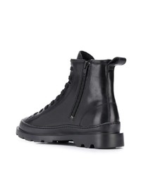 Женские черные кожаные ботинки на шнуровке от Camper