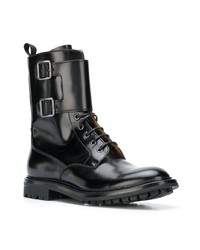 Женские черные кожаные ботинки на шнуровке от Church's