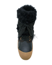 Женские черные кожаные ботинки на шнуровке от Chloé