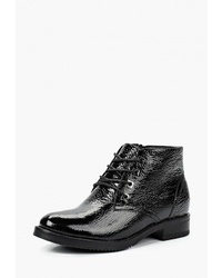 Женские черные кожаные ботинки на шнуровке от Dolce Vita