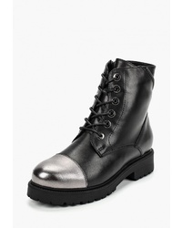 Женские черные кожаные ботинки на шнуровке от Dolce Vita