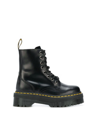 Женские черные кожаные ботинки на шнуровке от Dr. Martens