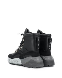 Женские черные кожаные ботинки на шнуровке от Stella McCartney