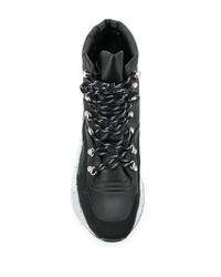 Женские черные кожаные ботинки на шнуровке от Stella McCartney