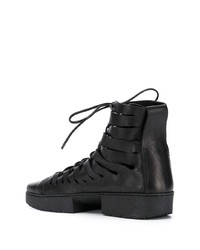 Женские черные кожаные ботинки на шнуровке от Trippen