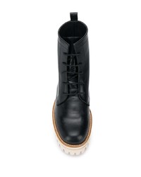 Женские черные кожаные ботинки на шнуровке от Paloma Barceló