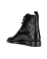 Женские черные кожаные ботинки на шнуровке от Michel Vivien