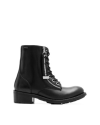 Женские черные кожаные ботинки на шнуровке от Karl Lagerfeld