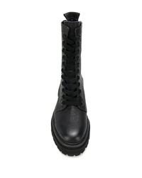 Женские черные кожаные ботинки на шнуровке от Kennel + Schmenger
