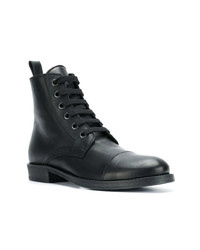 Женские черные кожаные ботинки на шнуровке от Ann Demeulemeester