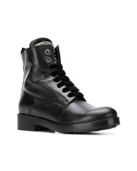 Женские черные кожаные ботинки на шнуровке от Tosca Blu