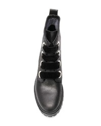 Женские черные кожаные ботинки на шнуровке от Tommy Jeans