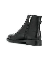 Женские черные кожаные ботинки на шнуровке от Tod's