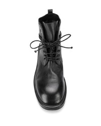 Женские черные кожаные ботинки на шнуровке от Marsèll