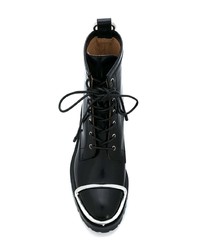 Женские черные кожаные ботинки на шнуровке от Alexander Wang