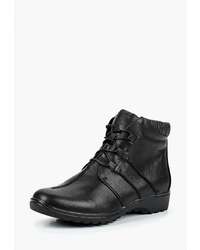 Женские черные кожаные ботинки на шнуровке от Marco Bocchino