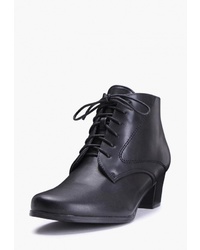 Женские черные кожаные ботинки на шнуровке от Marco Bocchino