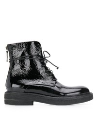 Женские черные кожаные ботинки на шнуровке от Marsèll